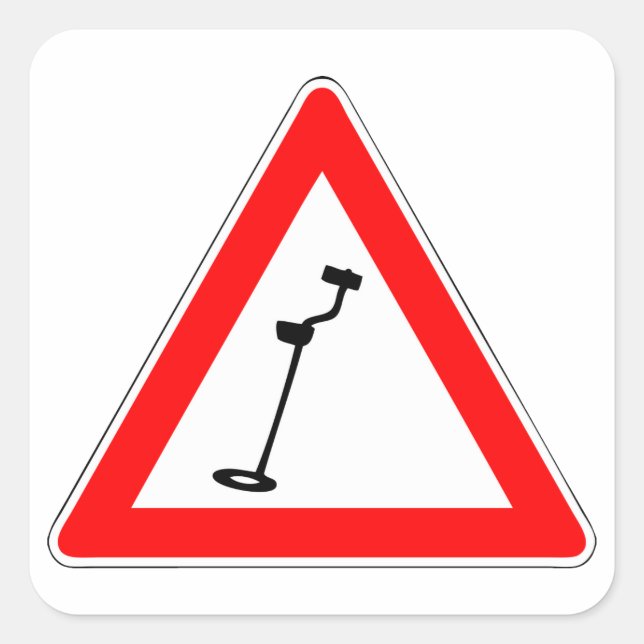 Detectorist - Sondengänger - Metal detecting Quadratischer Aufkleber (Vorderseite)