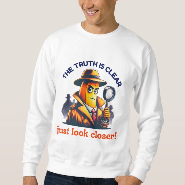 Detektiv Banane mit Glass Sweatshirt (Vorderseite)