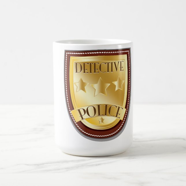 Detektiv Polizeiabzeichen Kaffeetasse (Mittel)