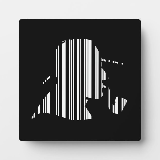 DETEKTIVE BAR CODE-Pipe Rauchen Barcode-Muster Fotoplatte (Vorderseite)