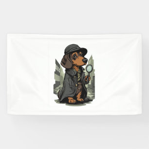 Detektive Dackel - Geheimnis löst Hund Banner
