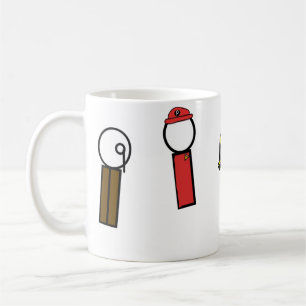 Detektive in verschleierten Charaktern Kaffeezuber Kaffeetasse