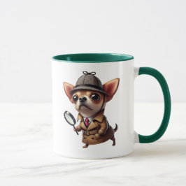Detektivhund mit Sherlock Holmes Look. Tasse