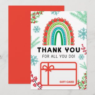 Détenteur de carte cadeau de Merci Arc-en-ciel de 