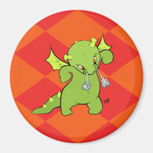 Determined Dragon Magnet