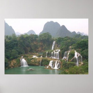 Detian Waterfall, China Gerahmtes Foto Print Poster