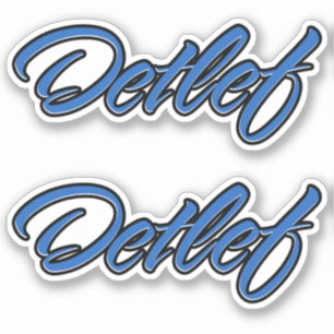 Detlef Nom autocollant Stickerset bleu