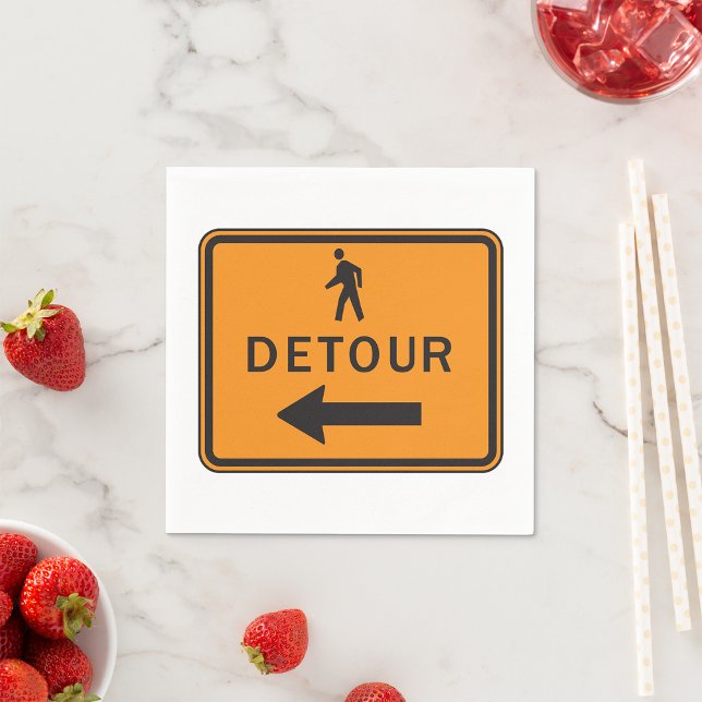 Detour Sign Paper Napkins Serviette (Von Creator hochgeladen)