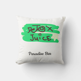Detox Juice Schild grün Kissen