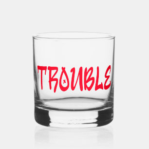 DÉTRESSE Verre à Whisky au Graffiti Rouge