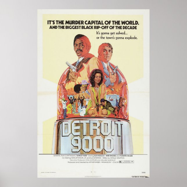 Detroit 9000 Filmplakat Vintag Retro Poster (Vorne)