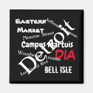 Detroit Around Town Liebe Magnet