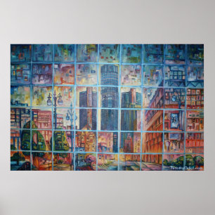 Detroit auf meinem Verstand I - Leinwand-Druck Poster