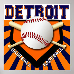 DETROIT-BASEBALL-PLAKAT POSTER