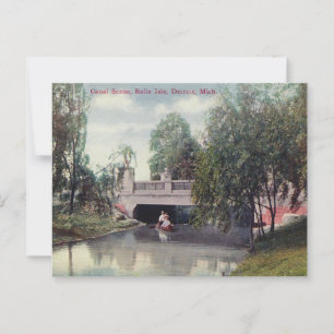 Detroit, Belle Isle, Canal Scene 1910s Postkarte