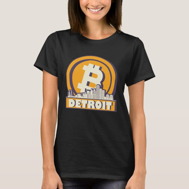 Detroit Bitcoin Maximalist  Bitcoin Detroit Skylin T-Shirt (Vorderseite)