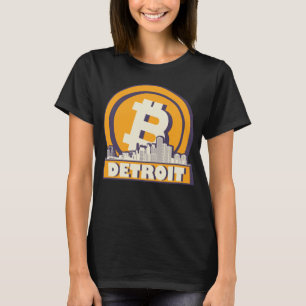 Detroit Bitcoin Maximalist Bitcoin Detroit Skylin T-Shirt