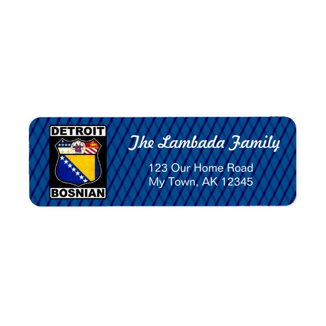 Detroit Bosnian American Address Labels Template (Vorne)