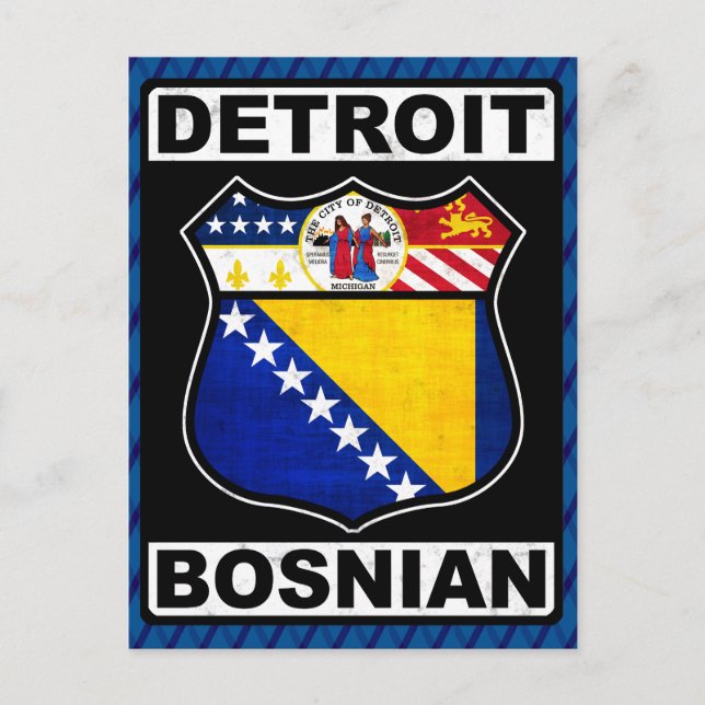 Detroit Bosnian American Post Cards Postkarte (Vorderseite)