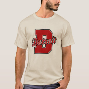 Detroit-Buchstabe T-Shirt