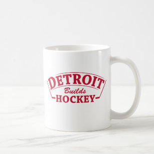 Detroit Builds Hockey White Tasse