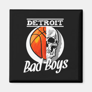 Detroit Byd Boys Bysketbyll Skull Usa Magnet