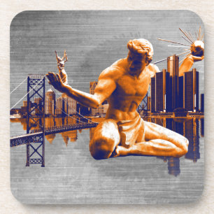 Detroit City Getränkeuntersetzer