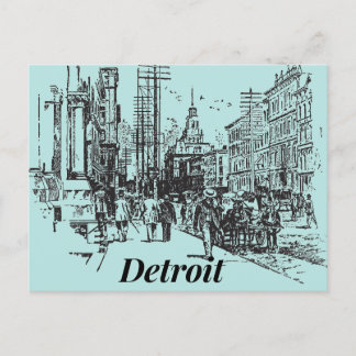 Detroit City Michigan USA, altmodisch Postkarte