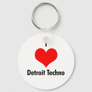 Detroit der Liebe I techno Schlüsselanhänger