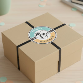 Detroit EST. 1701 Great Lakes Circle Sticker