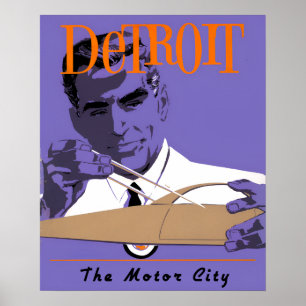 Detroit-Fahrplakat Poster