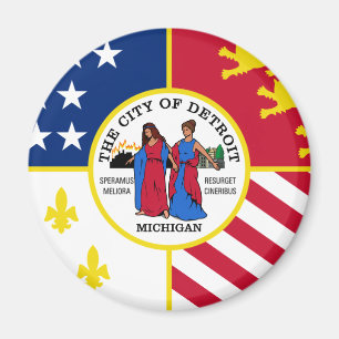 Detroit-Flagge Magnet