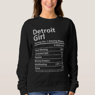 Detroit Girl Mi Michigan City Zuhause Roots Usa Sweatshirt