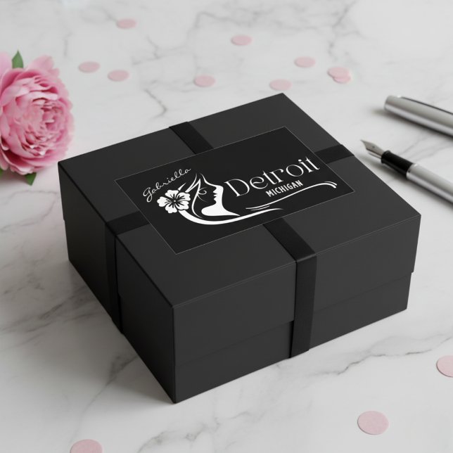 Detroit Hibiskus Anpassbare Aufkleber (Detroit Hibiscus Customizable Sticker)