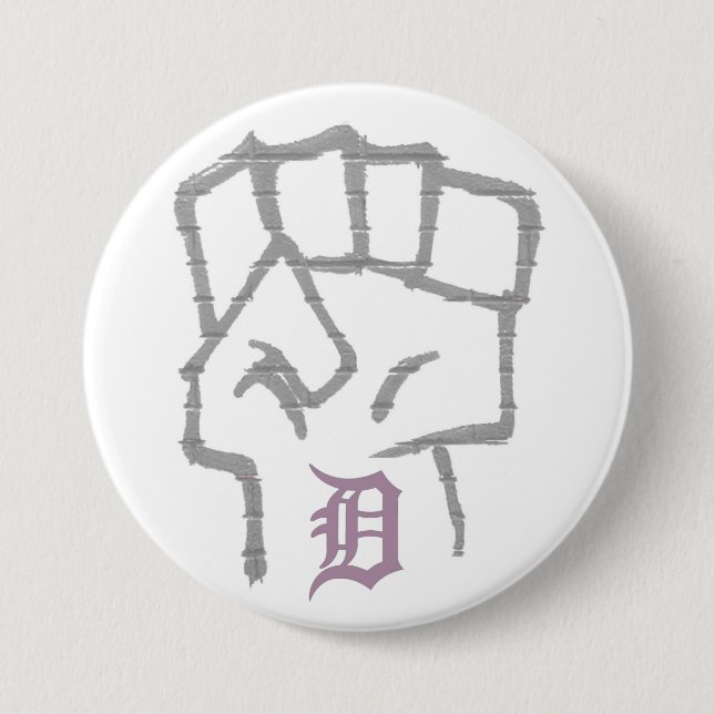 Detroit-Kampf (Knopf) Button (Vorderseite)
