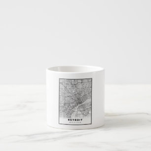 Detroit-Karte Espressotasse