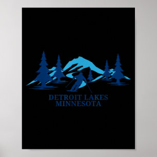 Detroit Lakes Minnesota Skigebiet Skifahren Skifah Poster
