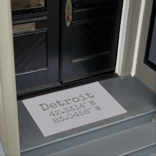 Detroit Latitude Longitude Fußmatte