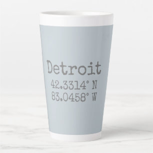 Detroit Latitude Longitude Milchtasse
