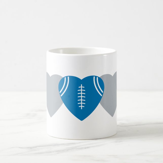 Detroit Lions Football Herzdesign Kaffeetasse (Mittel)