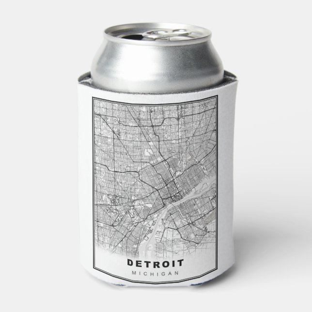 Detroit Map Dosenkühler (Kanne Vorderseite)