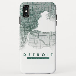 Detroit Map Iphone Case
