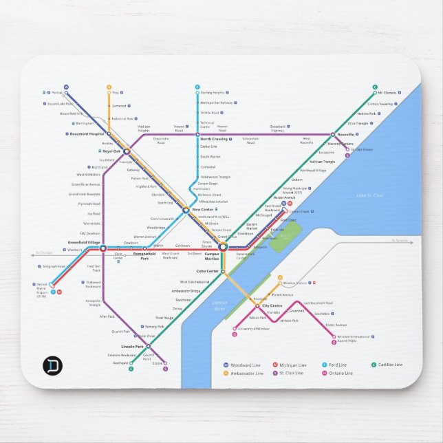 Detroit-Metro Mousepad (Vorne)