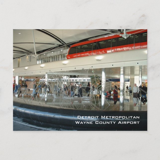 Detroit Metropolitan Wayne Country Airport Postkarte (Vorderseite)