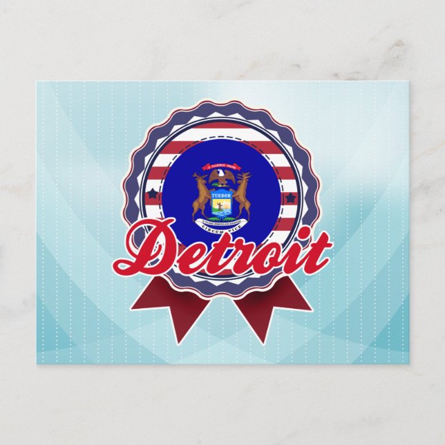 Detroit, MI Postkarte (Vorderseite)