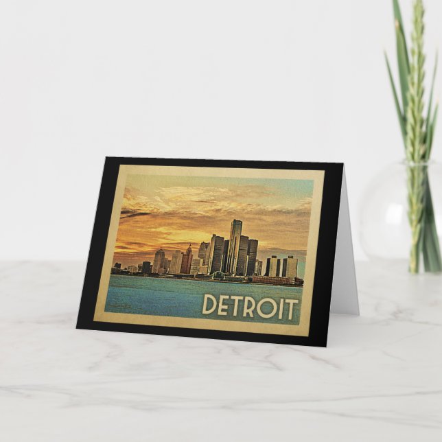 Detroit Michigan Karte (Vorderseite)