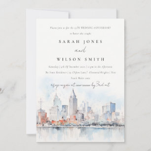 Detroit Michigan Landschaft Hochzeit Jubiläum Einladung