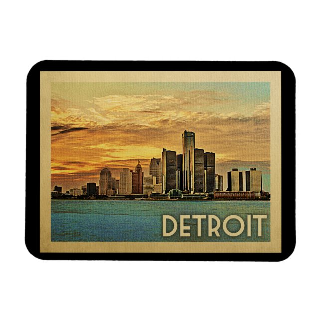 Detroit Michigan Magnet (Horizontal)