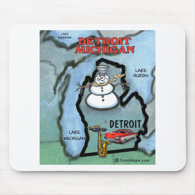 Detroit Michigan Mousepad (Vorne)