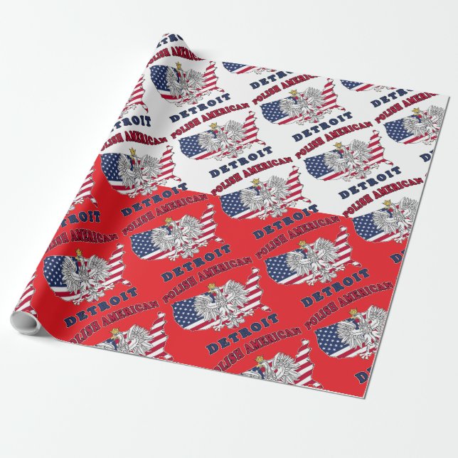 Detroit Michigan Polish Geschenkpapier (Ungerollt)